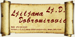 Ljiljana Dobromirović vizit kartica